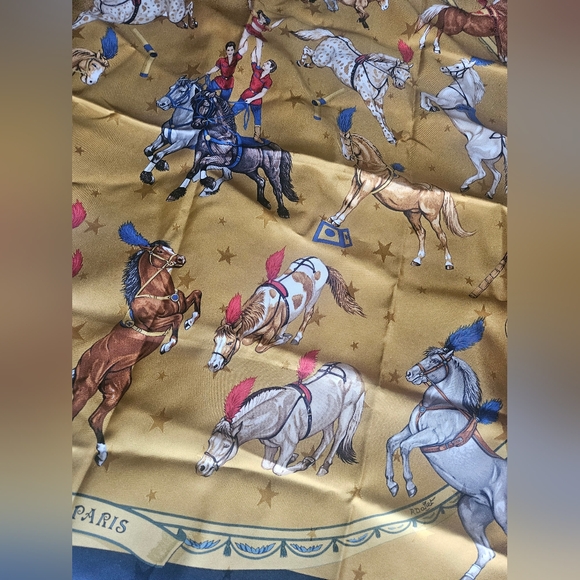 Authentic Hermes Yellow color scarf - Picture 7 of 12